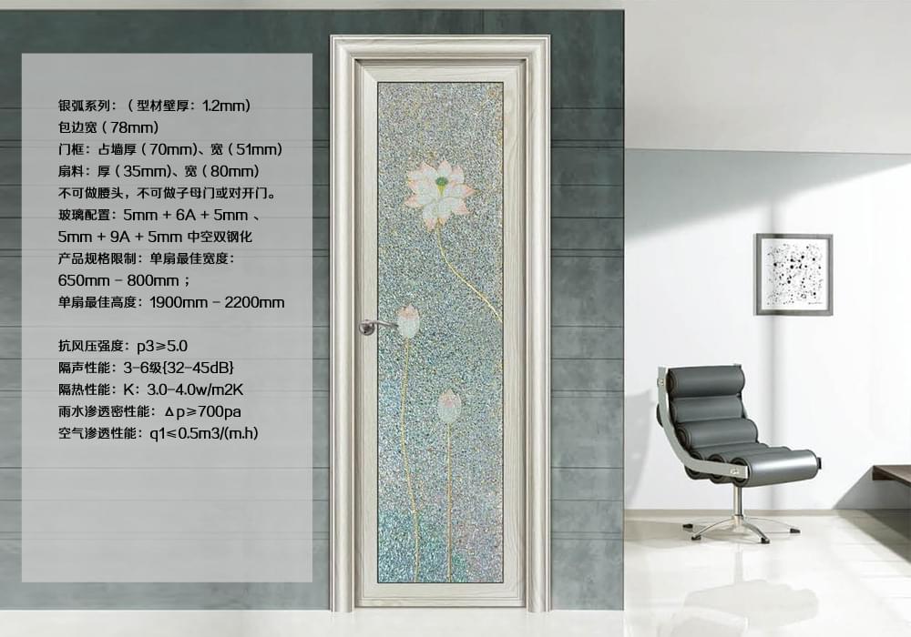 银弧花园平开门产品参数